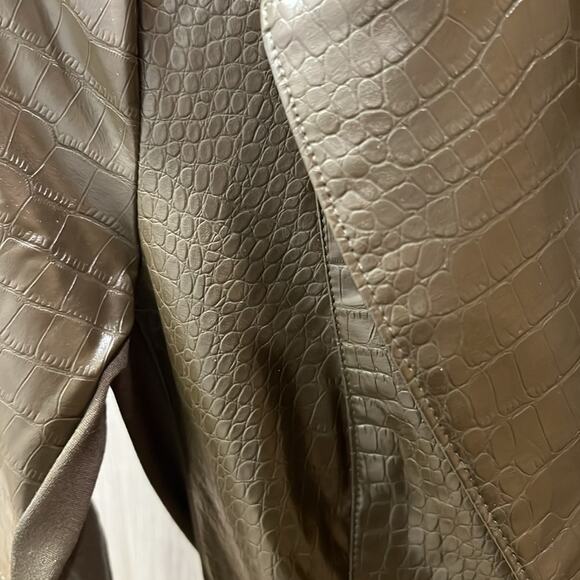 NWT $178 FRENCH CONNECTION Clancy trench coat dress faux leather mini US… - Picture 8 of 12